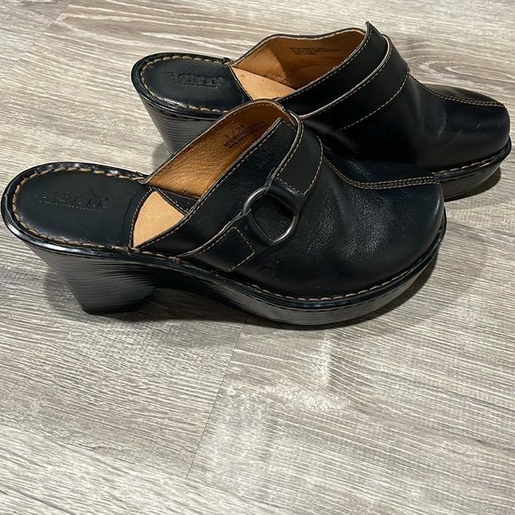Born dark brown leather clog sz 8/ 39 New without tags - Picture 2 of 8